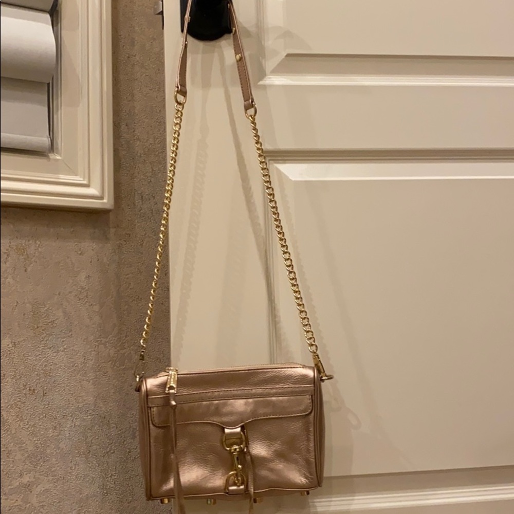 Rose gold Rebecca Minkoff bag